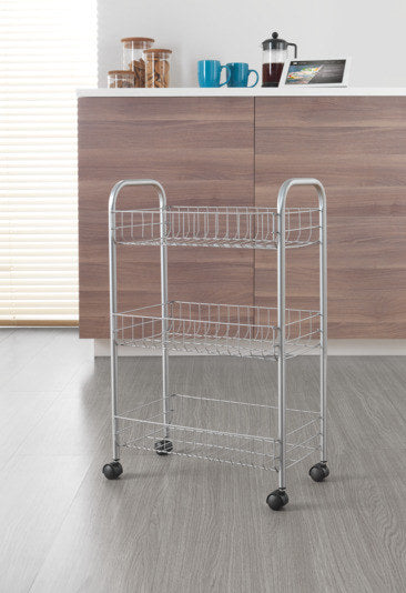 METALTEX Allzweckwagen Lugano schilber in Silbergrau, Grau präsentiert im Onlineshop von KAQTU Design AG. Servierwagen ist von METALTEX