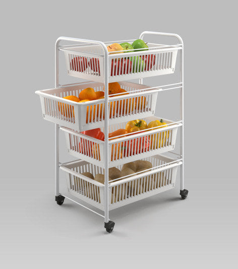 METALTEX Gemüsewagen Jumbo weiss in Weiss präsentiert im Onlineshop von KAQTU Design AG. Servierwagen ist von METALTEX