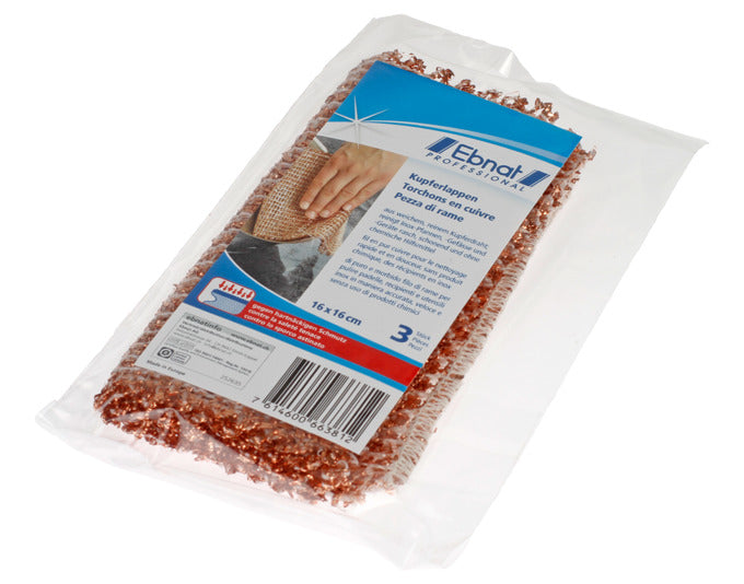 EBNAT Kupferlappen 3 Stück 16x16 cm in präsentiert im Onlineshop von KAQTU Design AG. Reinigungsmittel ist von EBNAT