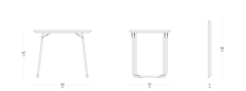 LAFUMA Tisch Fidji 80x57 cm in Carbon, Grau präsentiert im Onlineshop von KAQTU Design AG. Gartentisch ist von LAFUMA