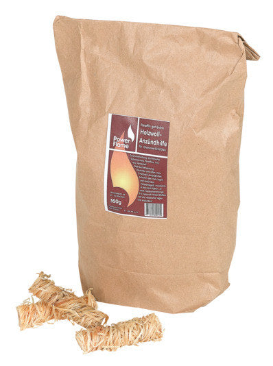 POWERFLAME Holzwoll-Anzünder 550 g in Braun präsentiert im Onlineshop von KAQTU Design AG. Grillzubehör ist von POWERFLAME