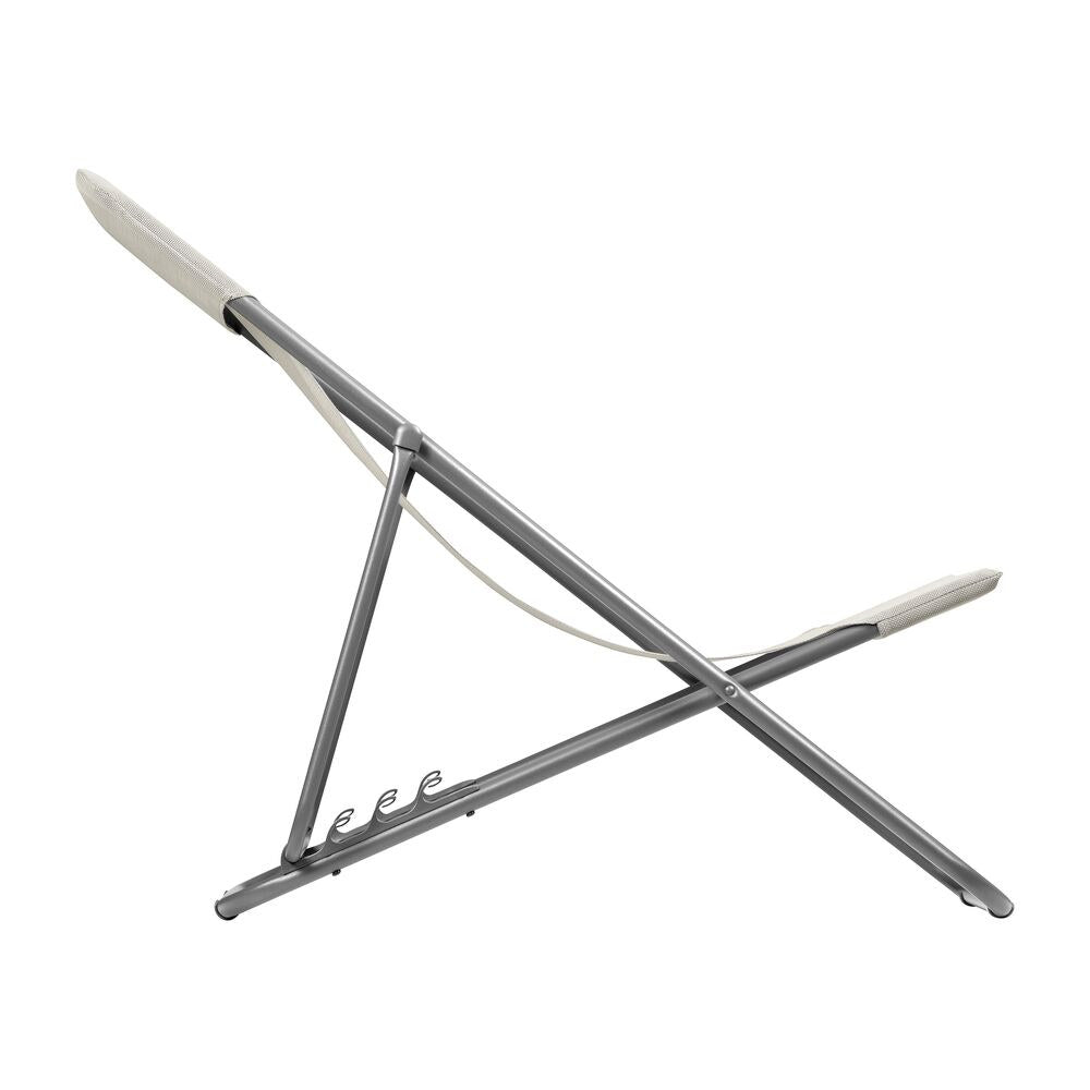 LAFUMA Sessel Maxi Transat seigle titane II in Seigle, Braun, Titane, Grau präsentiert im Onlineshop von KAQTU Design AG. Liegestuhl ist von LAFUMA