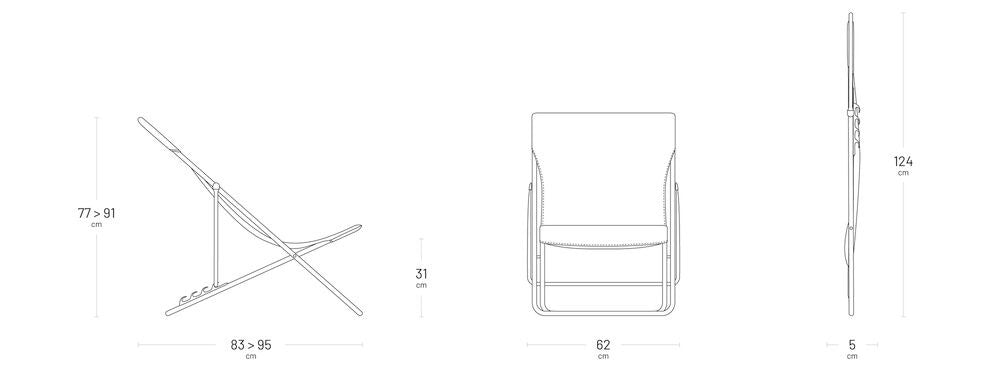 LAFUMA Sessel Maxi Transat clémentine, Gestell Titane in Clémentine, Orange präsentiert im Onlineshop von KAQTU Design AG. Liegestuhl ist von LAFUMA