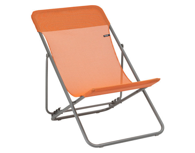 LAFUMA Sessel Maxi Transat clémentine, Gestell Titane in Clémentine, Orange präsentiert im Onlineshop von KAQTU Design AG. Liegestuhl ist von LAFUMA