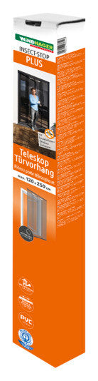 WINDHAGER Teleskop IS-Türvorhang 250x120 cm in Anthrazit, Grau präsentiert im Onlineshop von KAQTU Design AG. Insektenabwehr ist von WINDHAGER