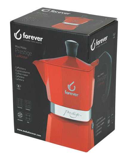 FOREVER Kaffeezubereiter La Rossa Prestige 6 Tassen in Rot präsentiert im Onlineshop von KAQTU Design AG. Kaffeemaschine ist von FOREVER