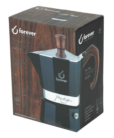 FOREVER Kaffeezubereiter Radica Prestige 6 Tassen in Braun, Schwarz präsentiert im Onlineshop von KAQTU Design AG. Kaffeemaschine ist von FOREVER