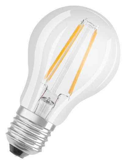 OSRAM LED-Lampe Three Step Classic A E27 7.0W 806lm clear Warm White in Klar, Transparent präsentiert im Onlineshop von KAQTU Design AG. Leuchtmittel ist von OSRAM