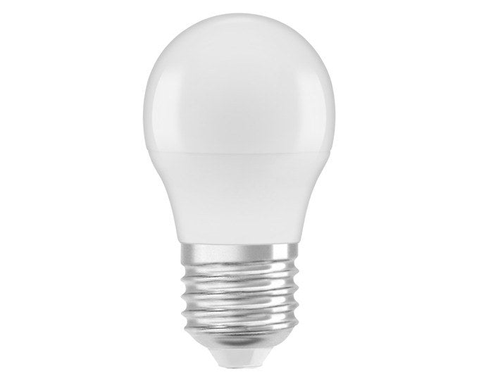 OSRAM LED-Lampe Star Classic P E27 4.9 W 470 lm frosted Warm White in Matt, Weiss, RAL 9001 präsentiert im Onlineshop von KAQTU Design AG. Leuchtmittel ist von OSRAM