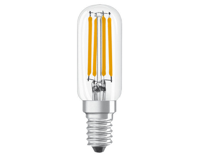OSRAM LED-Lampe Special T26 E14 4.2W 470lm clear Warm White in Klar, Transparent präsentiert im Onlineshop von KAQTU Design AG. Leuchtmittel ist von OSRAM