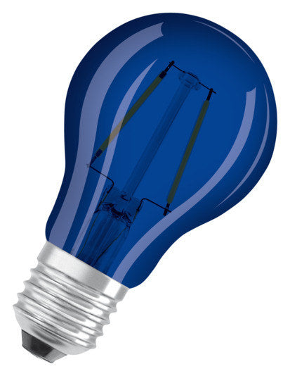 OSRAM LED-Lampe Star Classic A Décor E27 2.5W 235lm clear Blue in Klar, Transparent, Blau, 608 präsentiert im Onlineshop von KAQTU Design AG. Leuchtmittel ist von OSRAM