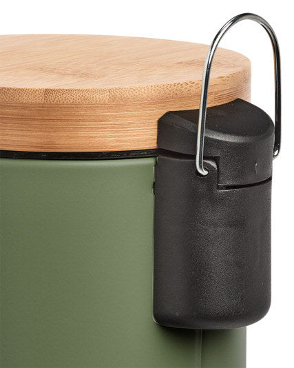 ZELLER Treteimer Bamboo Metall salbeigrün 3 l ø 16.8x24 cm in Salbei, Grün, Natur, Braun präsentiert im Onlineshop von KAQTU Design AG. Treteimer ist von ZELLER PRESENT