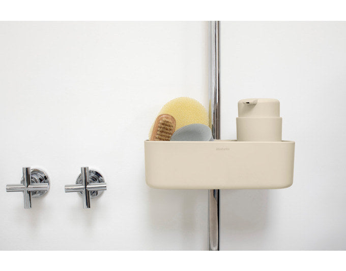 BRABANTIA Duschablage ReNew soft beige in Soft beige, Weiss präsentiert im Onlineshop von KAQTU Design AG. Duschaccessoires ist von BRABANTIA