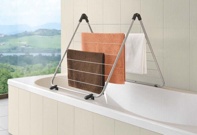 METALTEX Badewannenwäschetrockner Nevis in Grau, Schwarz präsentiert im Onlineshop von KAQTU Design AG. Wäscheständer ist von METALTEX