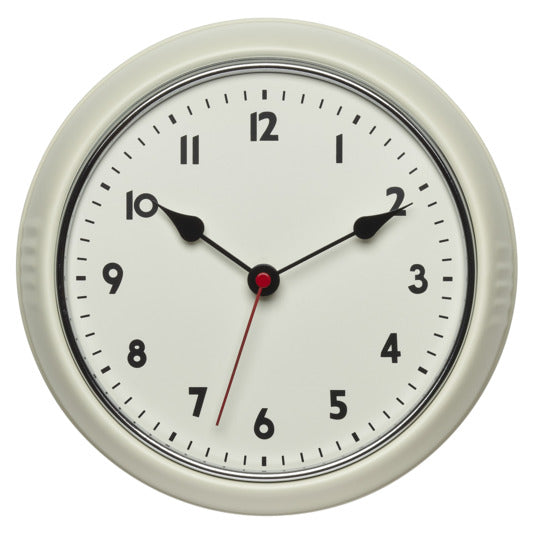 TFA Funk-Wanduhr Retro Look beige in präsentiert im Onlineshop von KAQTU Design AG. Wanduhr ist von TFA