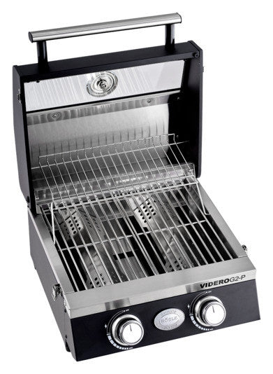 RÖSLE Gasgrill Portable Videro G2-P in Schwarz präsentiert im Onlineshop von KAQTU Design AG. Gasgrill ist von RÖSLE