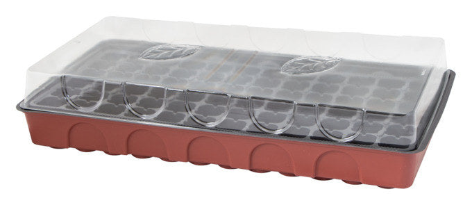 SIENA GARDEN Anzuchthaus XL 55x28x7 cm in Transparent, Bordeaux, Rot präsentiert im Onlineshop von KAQTU Design AG. Anzuchttopf ist von SIENA GARDEN
