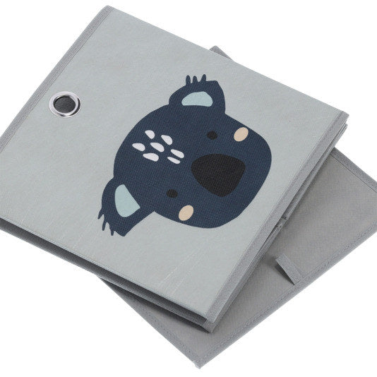 ZELLER PRESENT Aufbewahrungsbox Koala grau Vlies 28x28x28 cm in Grau, Dekoriert präsentiert im Onlineshop von KAQTU Design AG. Aufbewahrungsboxen ist von ZELLER PRESENT
