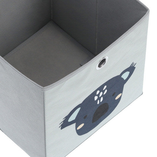 ZELLER PRESENT Aufbewahrungsbox Koala grau Vlies 28x28x28 cm in Grau, Dekoriert präsentiert im Onlineshop von KAQTU Design AG. Aufbewahrungsboxen ist von ZELLER PRESENT