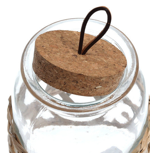 ZELLER PRESENT Vorratsglas Boho mit Korkdeckel 600 ml in Transparent, Natur, Braun präsentiert im Onlineshop von KAQTU Design AG. Vorratsbehälter ist von ZELLER PRESENT