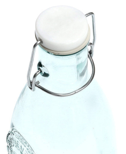 ZELLER PRESENT Glasflasche Recycled mit Bügelverschluss 1000 ml in präsentiert im Onlineshop von KAQTU Design AG. Flasche ist von ZELLER PRESENT