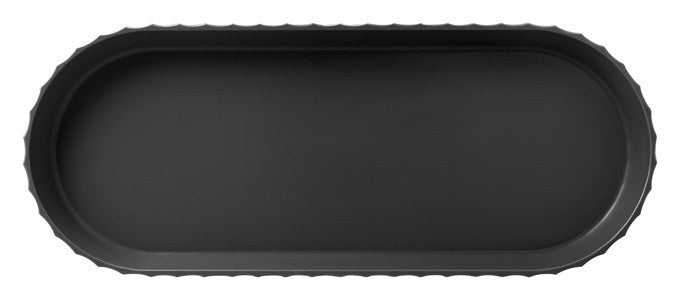 BLIM PLUS Tablett Minerva L carbon black 51x20.5 cm in Carbon black, Schwarz präsentiert im Onlineshop von KAQTU Design AG. Tablett ist von BLIMPLUS