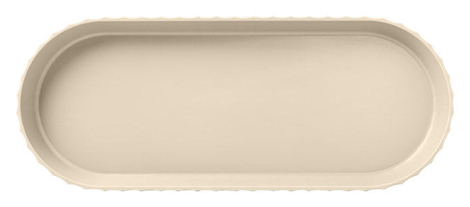 BLIM PLUS Tablett Minerva L brown sugar 51x20.5 cm in Brown sugar, Weiss präsentiert im Onlineshop von KAQTU Design AG. Tablett ist von BLIMPLUS