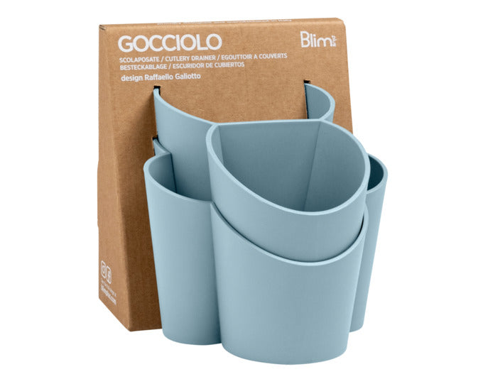 BLIM PLUS Besteckabtropfer Gocciolo blau in präsentiert im Onlineshop von KAQTU Design AG. Abwasch ist von BLIMPLUS