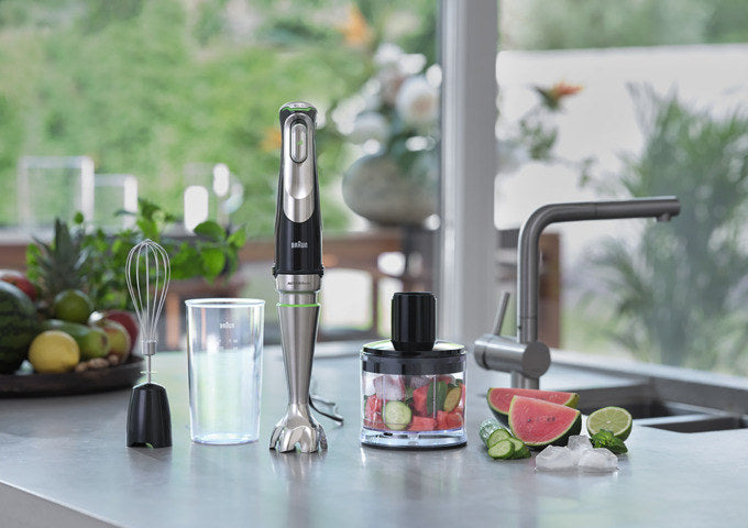 BRAUN Stabmixer Set Multi Quick 9 in Schwarz, Silber präsentiert im Onlineshop von KAQTU Design AG. Mixer ist von BRAUN