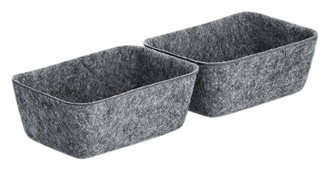 ZELLER Organizer Filz 7-teilig in Grau präsentiert im Onlineshop von KAQTU Design AG. Aufbewährungskörbe ist von ZELLER PRESENT