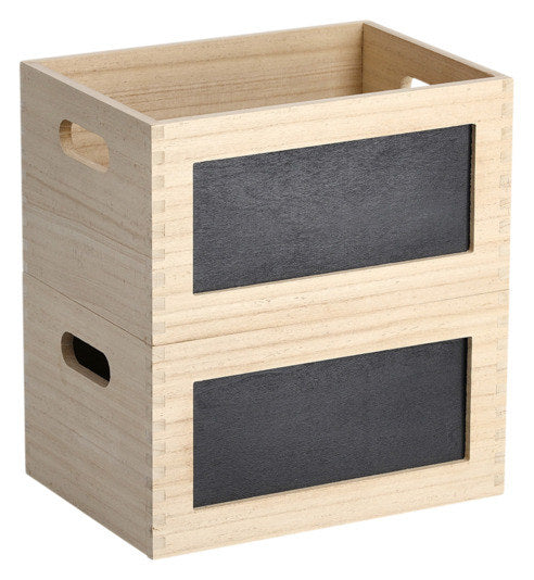 ZELLER Allzweckkiste stapelbar Holz 28x20x15 cm in Natur, Braun, Anthrazit, Grau präsentiert im Onlineshop von KAQTU Design AG. Aufbewahrungskisten ist von ZELLER PRESENT