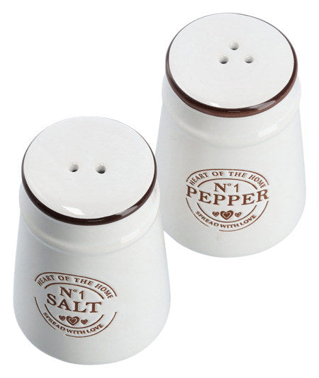 ZELLER Salz und Pfefferstreuer-Set ø 6x8.8 cm in Weiss, Dekoriert präsentiert im Onlineshop von KAQTU Design AG. Streuer ist von ZELLER PRESENT