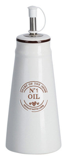 ZELLER Essig- Ölflaschen-Set 260 ml in Weiss, Dekoriert präsentiert im Onlineshop von KAQTU Design AG. Öl & Essig ist von ZELLER PRESENT