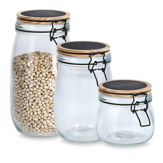ZELLER Vorratsglas mit Deckel Bügelverschluss 500 ml in Transparent, Natur, Braun, Schwarz präsentiert im Onlineshop von KAQTU Design AG. Vorratsbehälter ist von ZELLER PRESENT