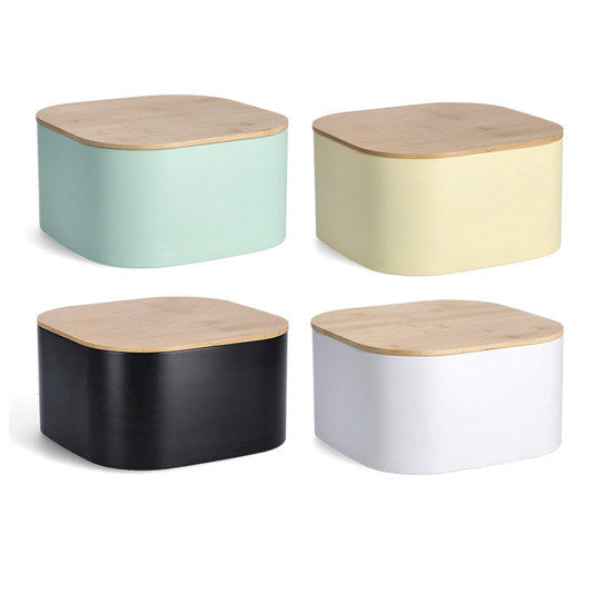 ZELLER Brotkasten weiss Bamboo 26.5x26.5x14.5 cm in Weiss, Natur, Braun präsentiert im Onlineshop von KAQTU Design AG. Brotkorb ist von ZELLER PRESENT