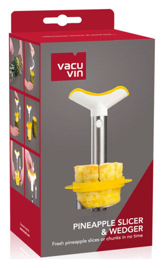 VACU VIN Ananasschneider Inox in Silber, Weiss, Gelb präsentiert im Onlineshop von KAQTU Design AG. Schneider und Stecher ist von VACUVIN