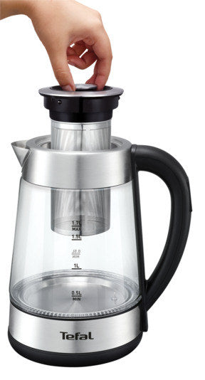 TEFAL Wasserkocher Element 1.7 l in Transparent, Silber, Schwarz präsentiert im Onlineshop von KAQTU Design AG. Wasserkocher ist von TEFAL