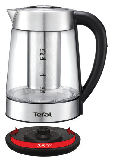 TEFAL Wasserkocher Element 1.7 l in Transparent, Silber, Schwarz präsentiert im Onlineshop von KAQTU Design AG. Wasserkocher ist von TEFAL