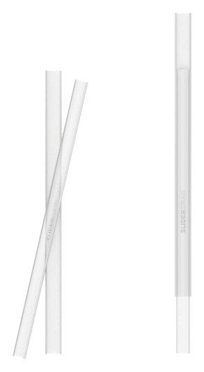 SLIDER STRAW Trinkhalm transparent/weiss 4 Stück 21.5 cm in Weiss präsentiert im Onlineshop von KAQTU Design AG. Trinkhalme ist von SLIDERSTRAW