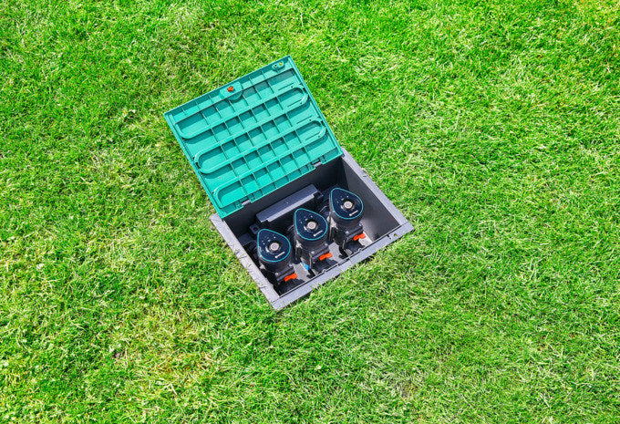GARDENA Ventilbox 9V Bluetooth Set in präsentiert im Onlineshop von KAQTU Design AG. Bewässerung ist von GARDENA