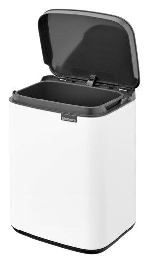 BRABANTIA Abfallbehälter Bo white 4 l in White, Weiss präsentiert im Onlineshop von KAQTU Design AG. Mülleimer ist von BRABANTIA