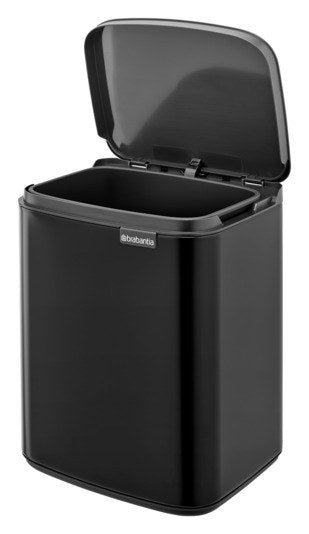 BRABANTIA Abfallbehälter Bo black matt 7 l in Platinum, Grau präsentiert im Onlineshop von KAQTU Design AG. Mülleimer ist von BRABANTIA