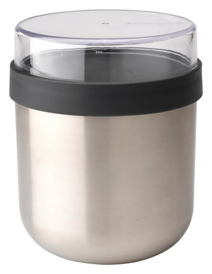 BRABANTIA Joghurtbecher Inox Make & Take dark grey 0.5 l in präsentiert im Onlineshop von KAQTU Design AG. Glas ist von BRABANTIA