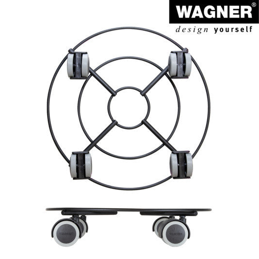WAGNER Rolluntersetzer ø 300 mm Stahl schwarz matt soft GH0944 in Matt schwarz präsentiert im Onlineshop von KAQTU Design AG. Pflanzenroller ist von WAGNER