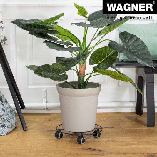 WAGNER Rolluntersetzer ø 300 mm Stahl schwarz matt soft GH0944 in Matt schwarz präsentiert im Onlineshop von KAQTU Design AG. Pflanzenroller ist von WAGNER