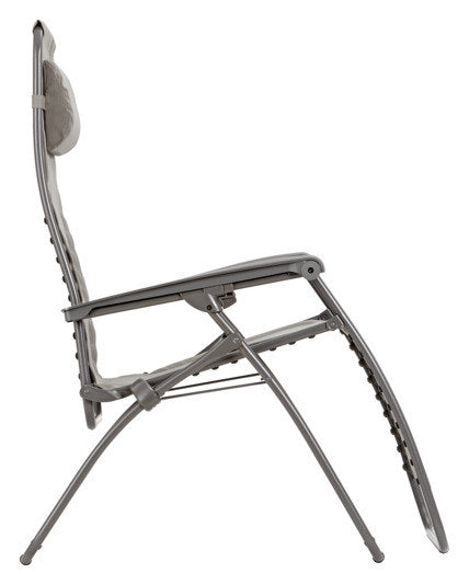 LAFUMA Relaxsessel Relax 601 in Terre mit Gestell in Titane, Rahmen aus lackiertem Stahlrohr und Bezug aus Batyline-Gewebe, stufenlos verstellbar.