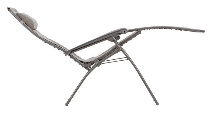 LAFUMA Relaxsessel Relax 601 in Terre mit Gestell in Titane, Rahmen aus lackiertem Stahlrohr und Bezug aus Batyline-Gewebe, stufenlos verstellbar.