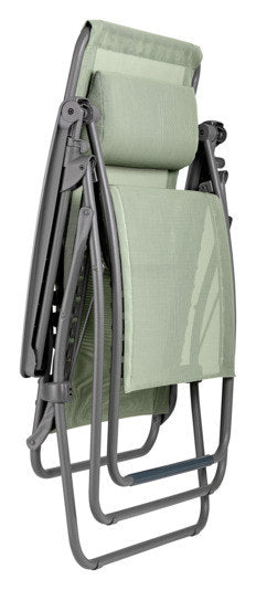 LAFUMA Relaxsessel Relax 601 XL in Moss mit Gestell in Titane, Liegestuhl mit Batyline-Bezug, verstellbarer Kopfstütze und Armlehnen aus Polypropylen.