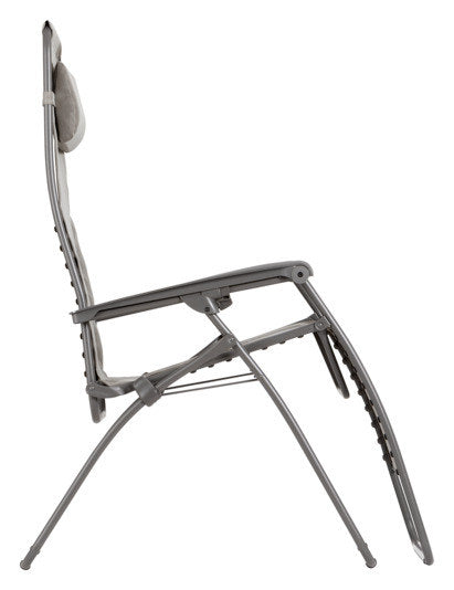 LAFUMA Relaxsessel Relax 601 XL terre mit Gestell in Titane, Bezug aus Batyline-Gewebe, Armlehnen aus Polypropylen, klappbares Stahlgestell, Outdoor-Liegestuhl.