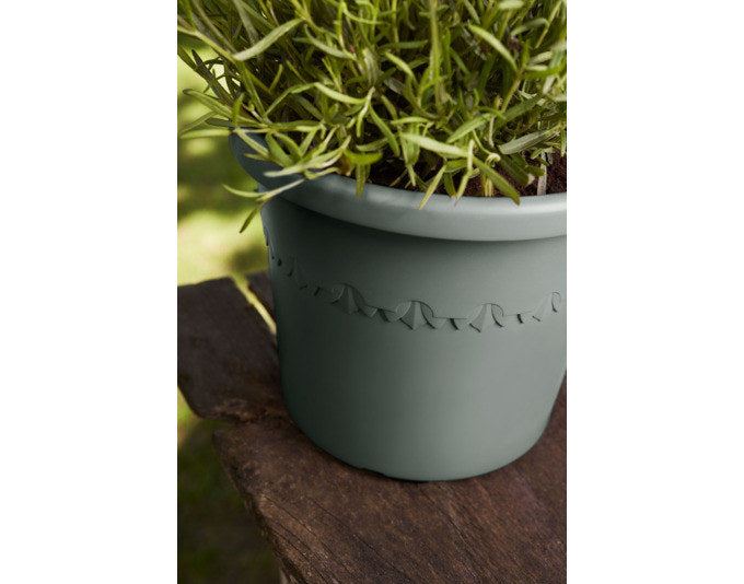 ELHO Topf Algarve cilindro ø 35 cm thymian grün in Thymian grün, Grün präsentiert im Onlineshop von KAQTU Design AG. Pflanzentopf Outdoor ist von ELHO